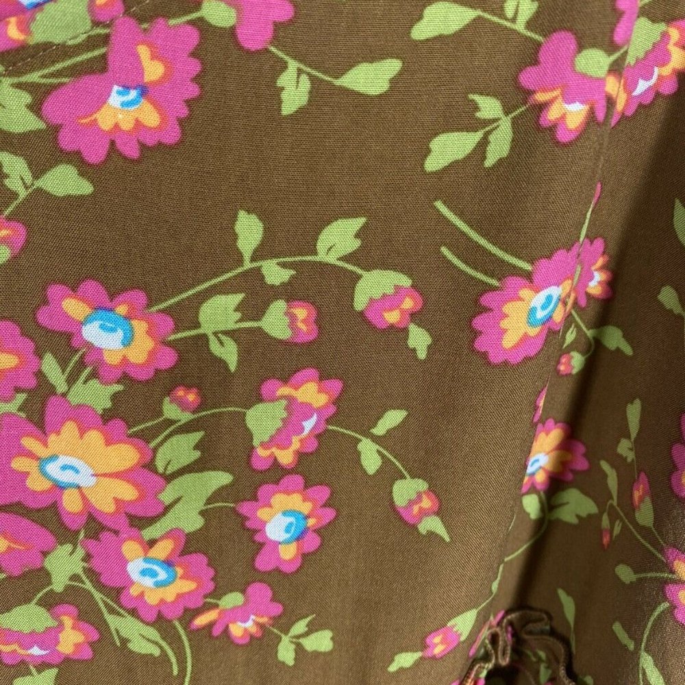 MATILDA JANE On A Whim Floral Cross Back Top Large Brown - Picture 7 of 8